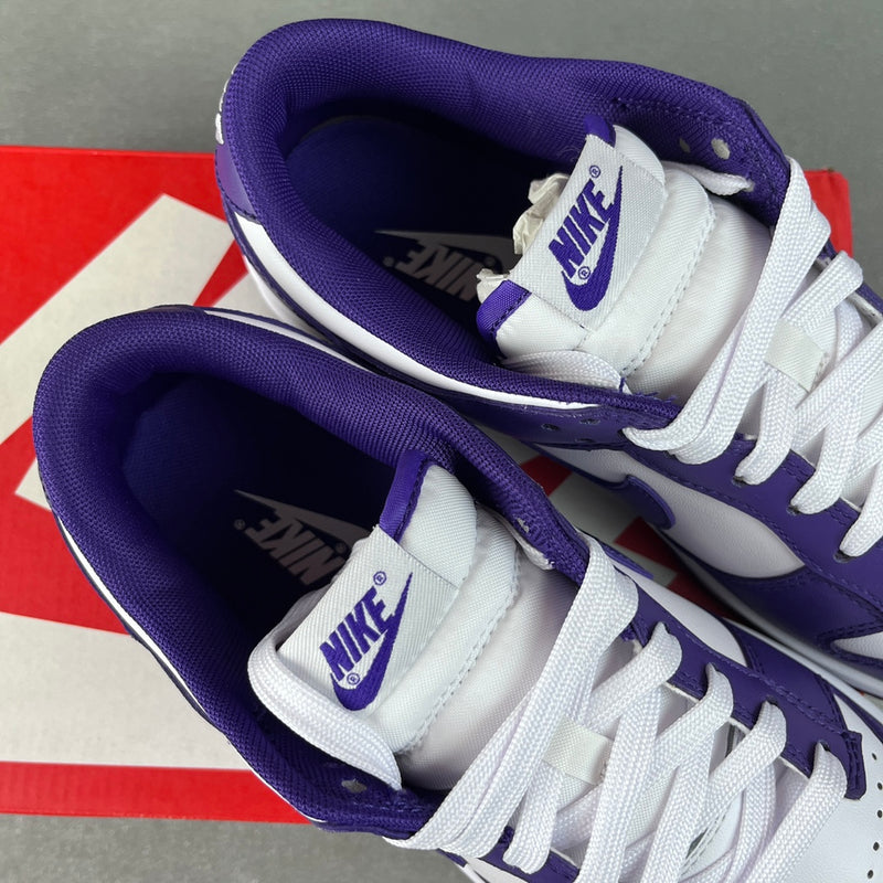 Dunk Low Branco Roxo