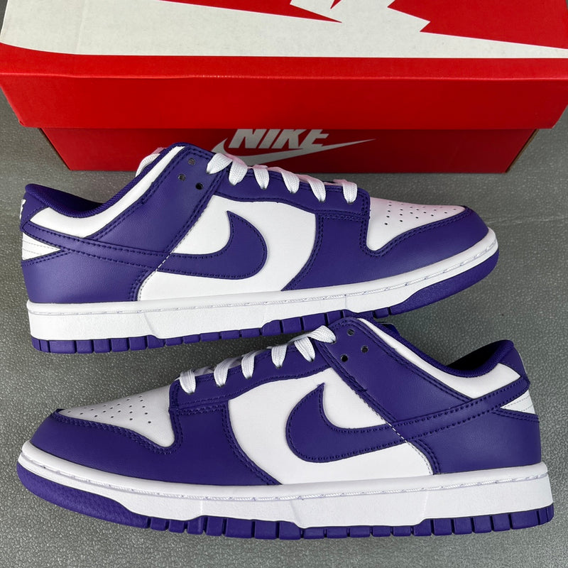 Dunk Low Branco Roxo